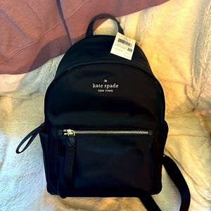 SOLD***BRAND NEW Kate Spade Med Chelsea Backpack Black Nylon Bag Gift All Tags